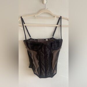 Urban outfitters black corset size xs